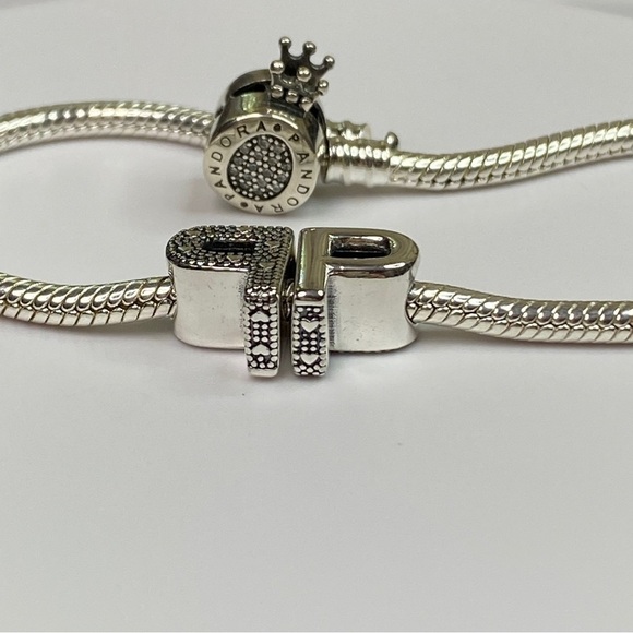 Sterling Silver Letter P Charm - Picture 6 of 8